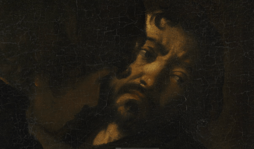 Particolare vocazione di San Matteo
CAravaggio