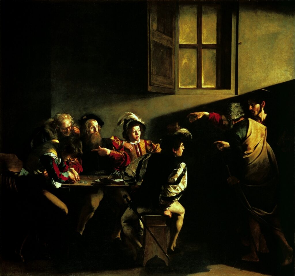 La vocazione di Matteo, Il martirio di Matteo, laterale sinistro della cappella Contarelli, CAravaggio