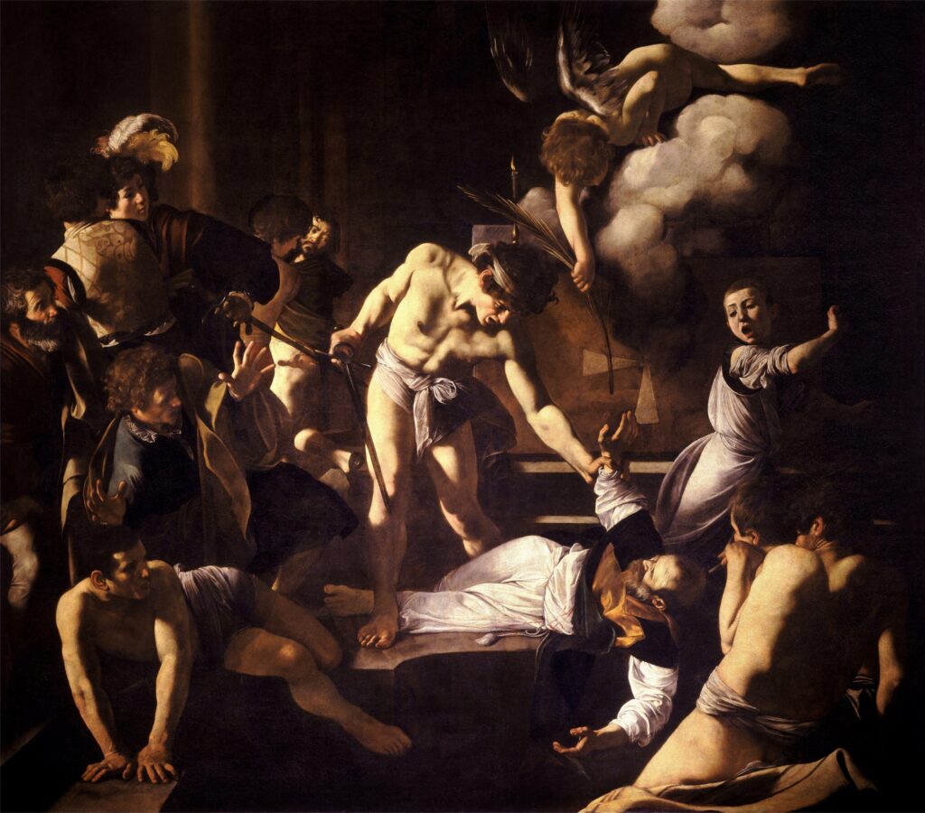 Il martirio di San Matteo, laterale destro della cappella Contarelli, Caravaggio
