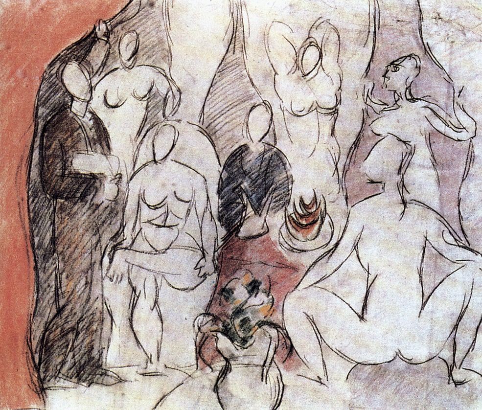 Les demoiselles d'avignon Picasso bozzetto